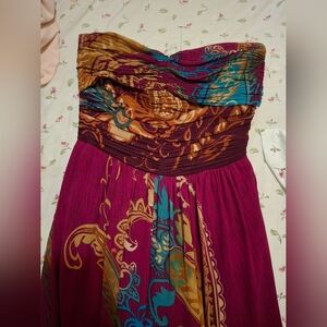 Elegant Multicolor Strapless Dress